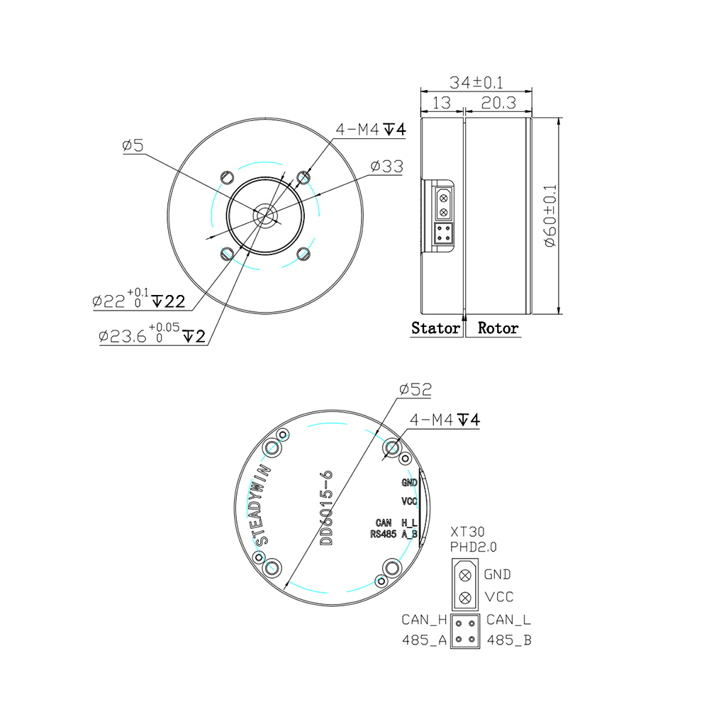 DD6015 Direct Drive Servo Moto - Direct Drive Servo Motor Robotics ulasan dan harga