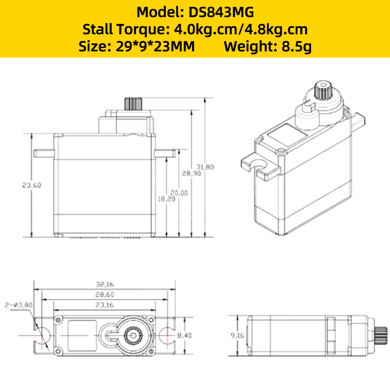4PCS Corona DS843MG Digital Se - Brushless Motor Thrust Test Stand ulasan dan harga