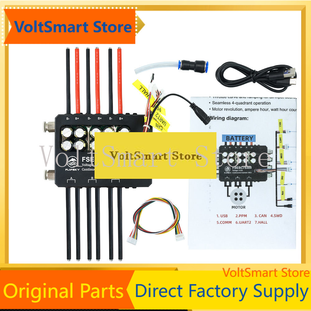 VoltSFlipsky Fsesc 75300 84v H - Vesc 75300 High Current Esc ulasan dan harga
